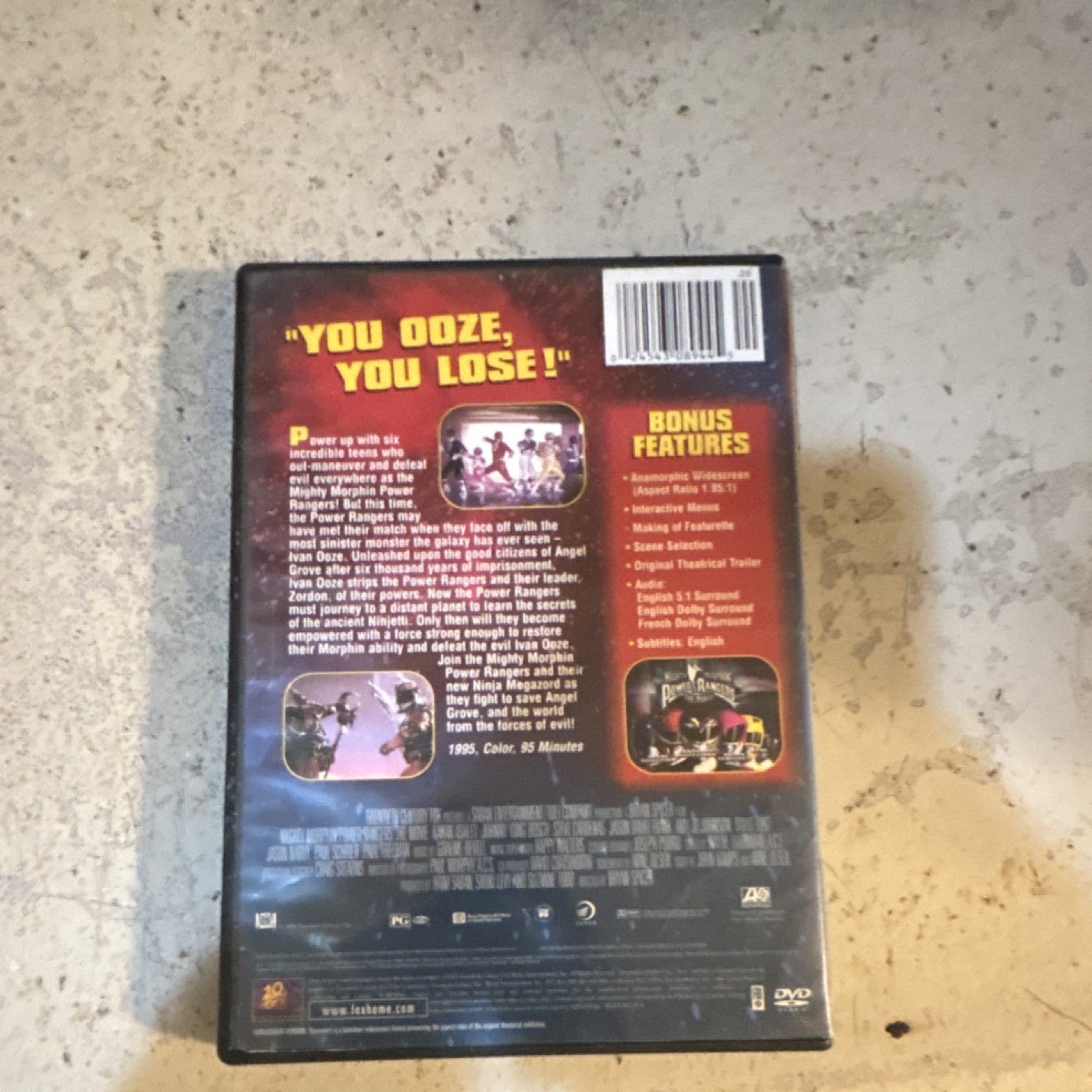 Mighty Morphin Power Rangers: The Movie DVD Widescreen + Scenes 1995 95m