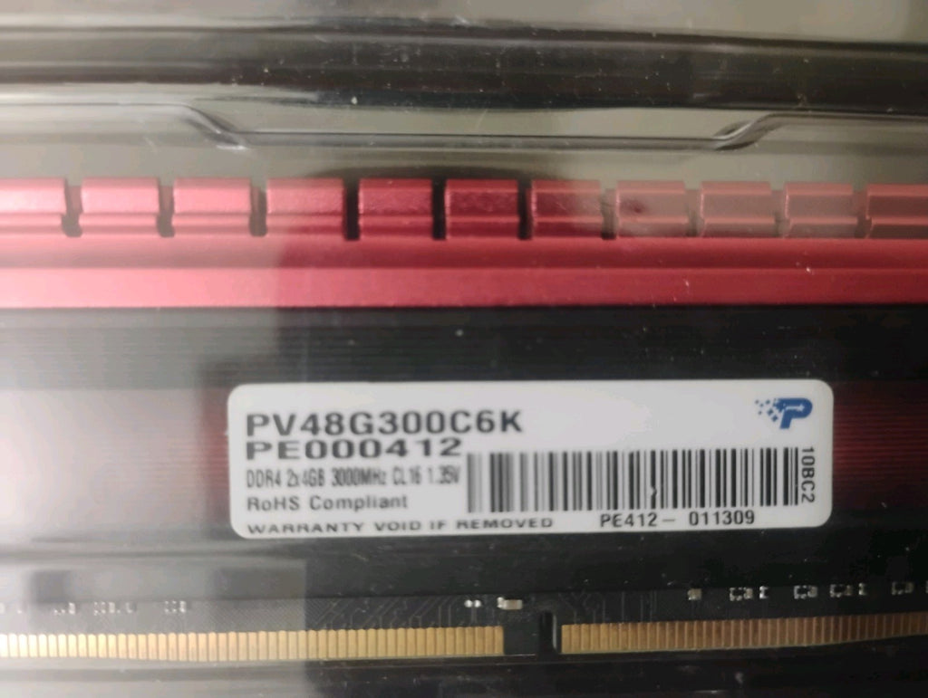 Patriot Viper (2x4GB) DDR4-3000 PC4-24000 DIMM Non-ECC PV48G300C6K  In Package