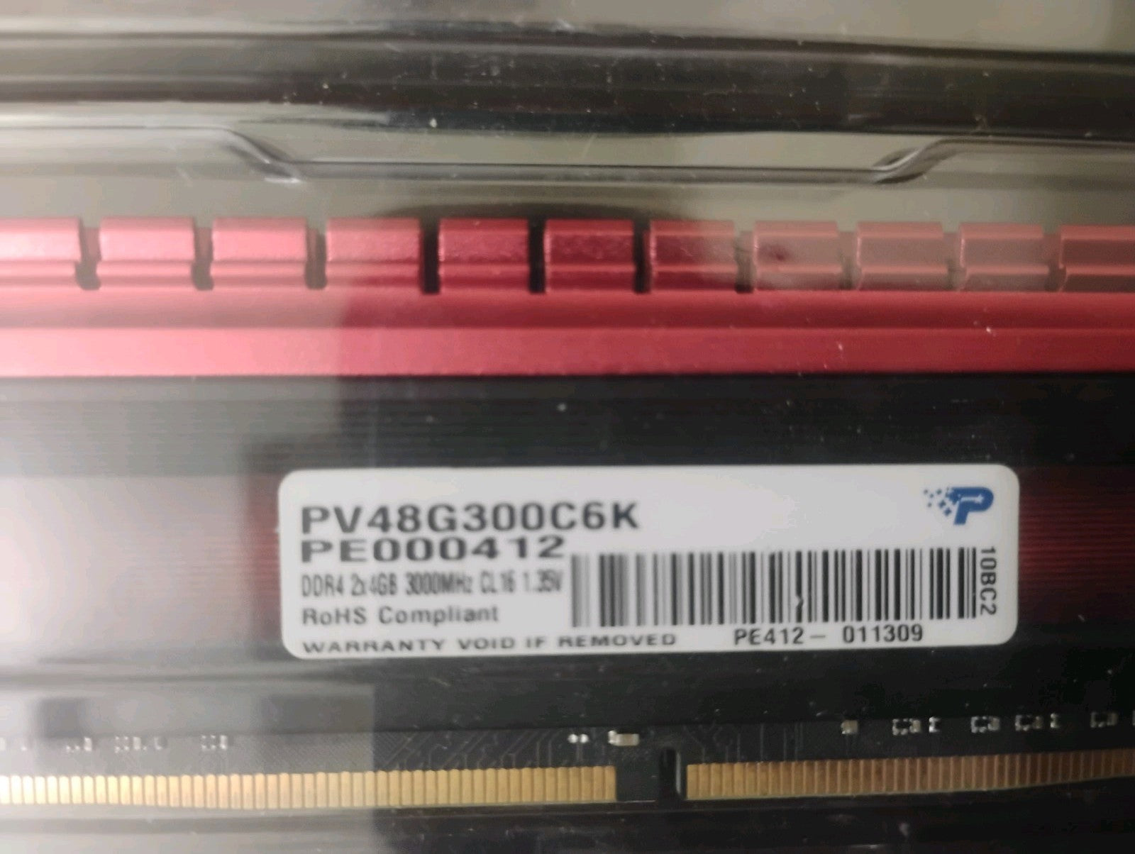 Patriot Viper (2x4GB) DDR4-3000 PC4-24000 DIMM Non-ECC PV48G300C6K  In Package