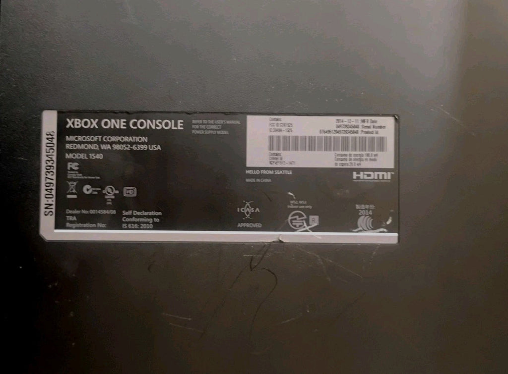 Microsoft Xbox One 500GB Console 2014 For Parts Or Repair